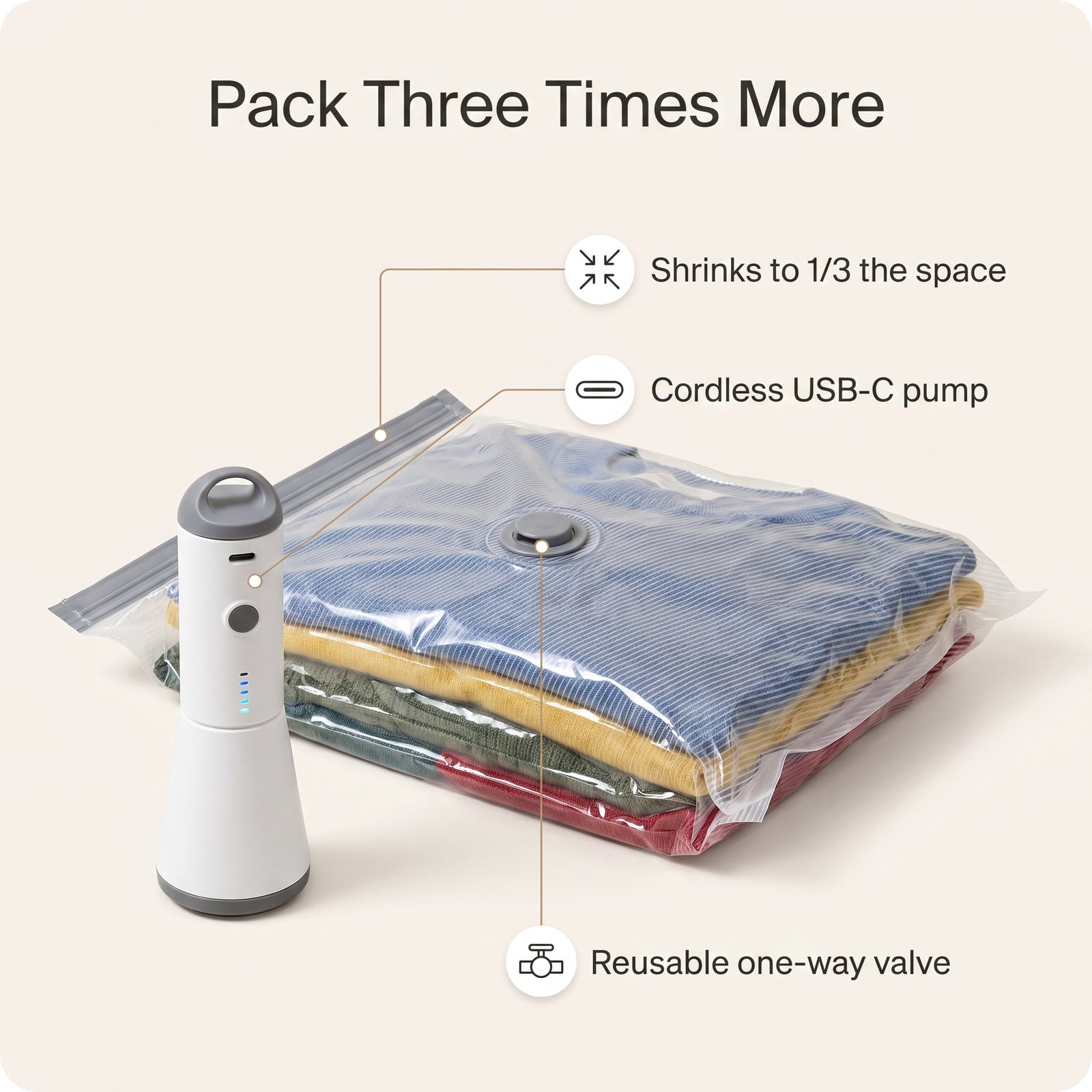 ShrinkSpace™ Travel Vacuum Bags