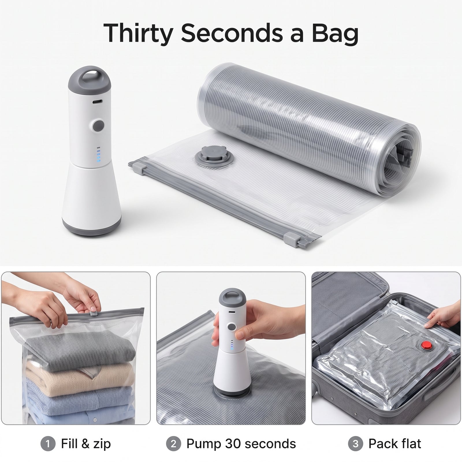 ShrinkSpace™ Travel Vacuum Bags
